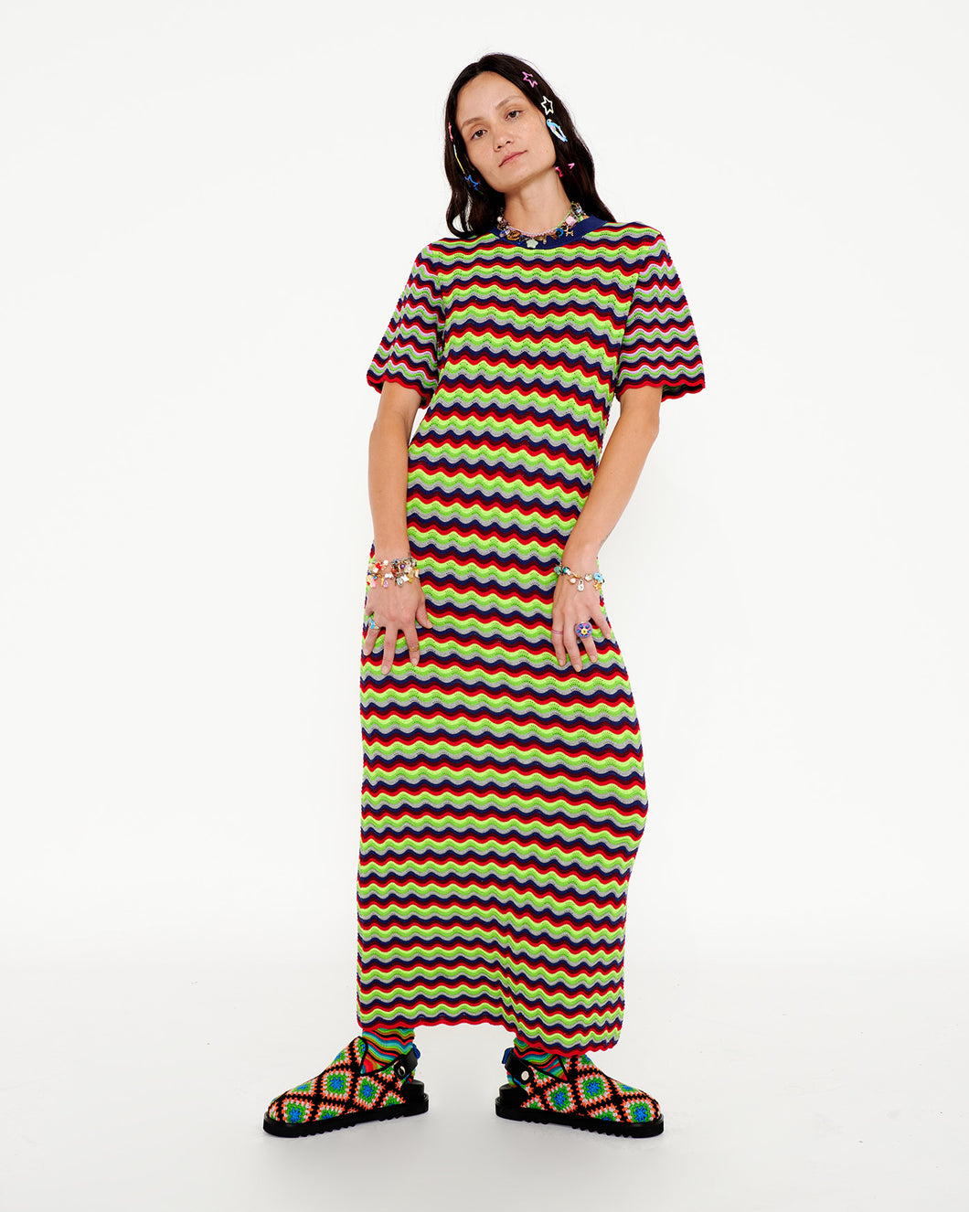 COSMIC SURF KNIT LONG DRESS - 