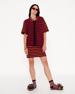 COSMIC SURF KNIT SHIRT - "Hot Lava"