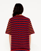 COSMIC SURF KNIT SHIRT - "Hot Lava"