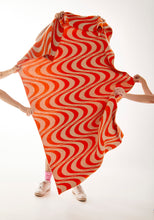 Load image into Gallery viewer, Moonage Daydream Throw- Orange/Oatmeal
