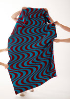 MOONAGE DAYDREAM THROW - MAROON/TEAL
