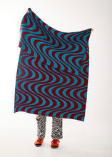 Load image into Gallery viewer, Moonage Daydream Throw- Maroon/Teal
