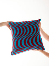 Load image into Gallery viewer, Moonage Daydream cushion - Maroon/Teal
