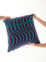 MOONAGE DAYDREAM CUSHION COVER - MAROON/TEAL