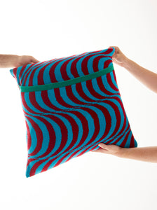 Moonage Daydream cushion cover - Maroon/Teal