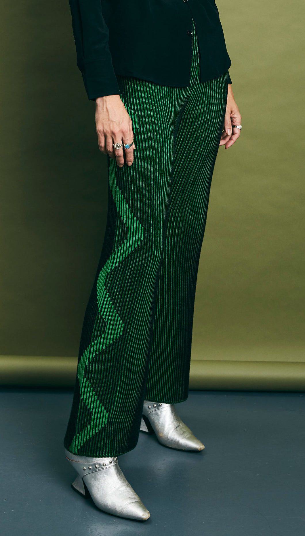 Nightrider Rib Knit Flares